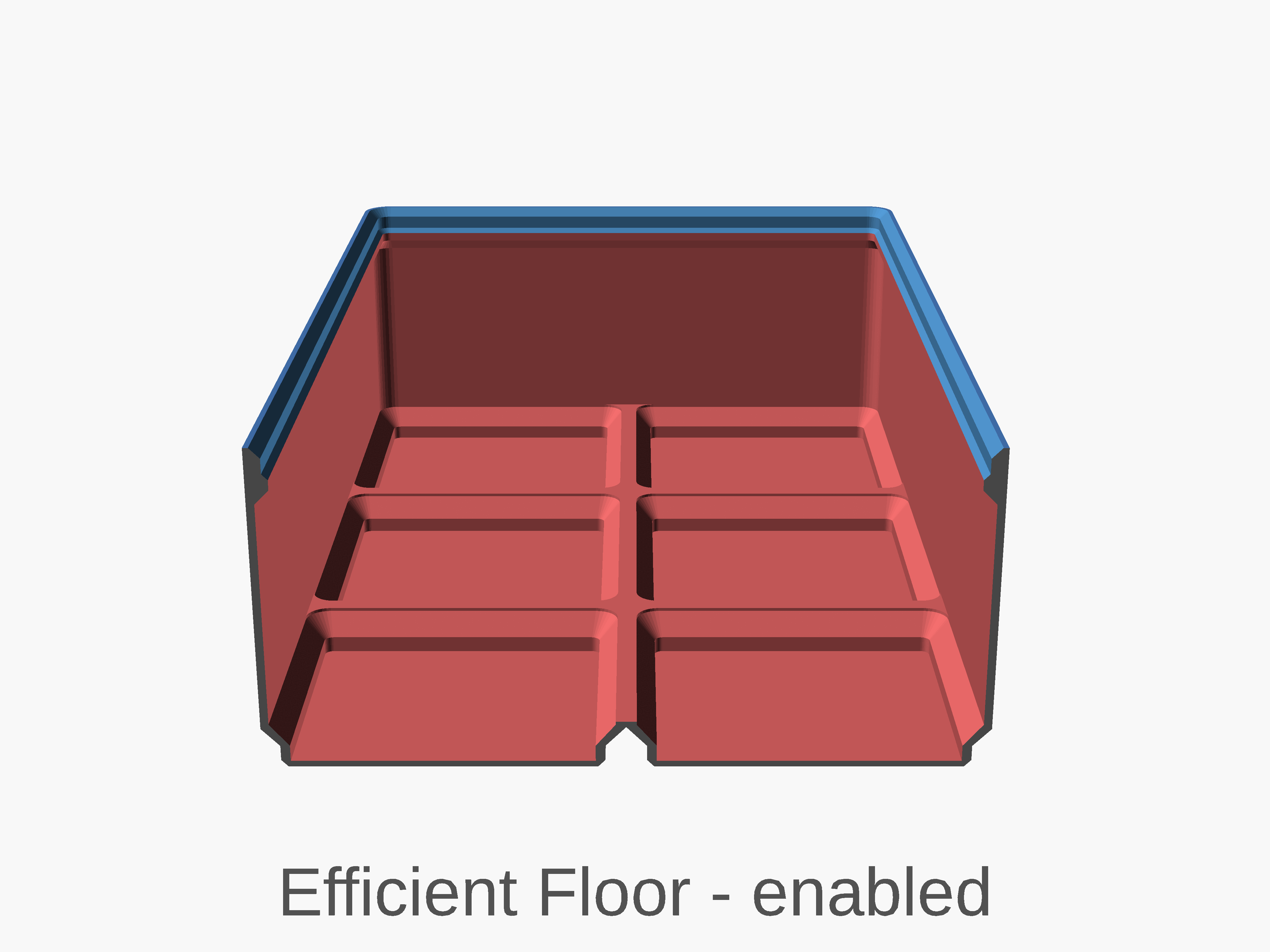 OpenSCAD base efficient floor