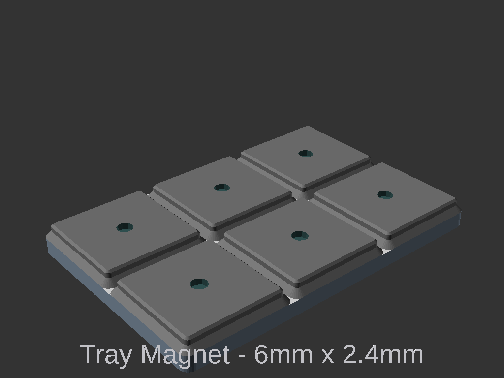 Tray magnet thickness